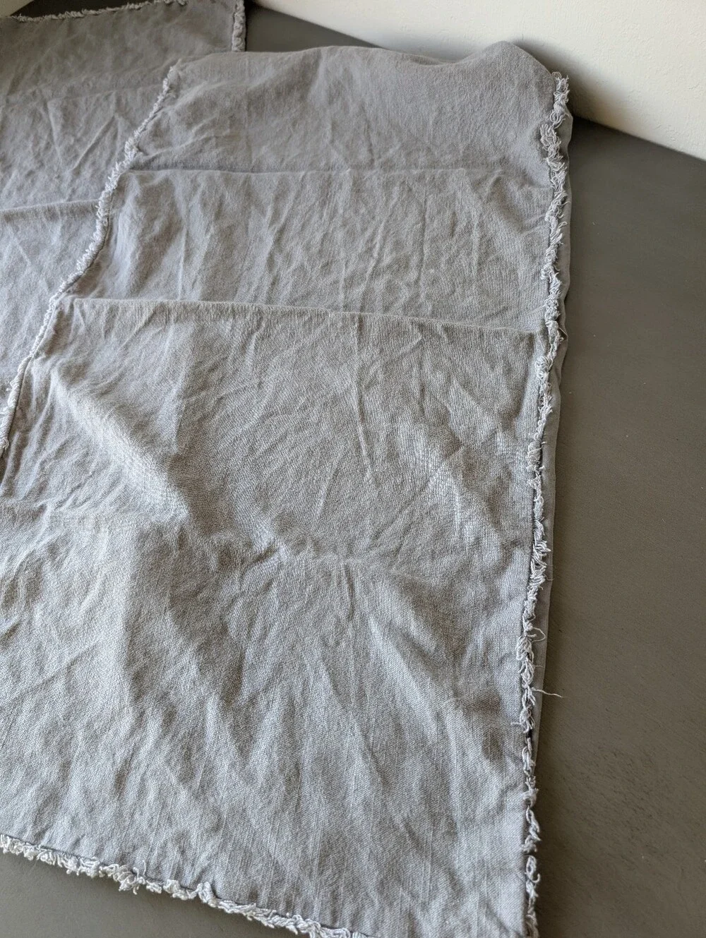 Casaluna Gray Rayon Linen Woven Pillowcases Zipper Size King
